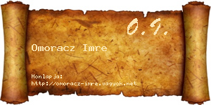 Omoracz Imre névjegykártya
